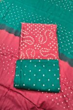 Premium Bandhani Cotton Unstitched Suit Set with Bandhani Cotton Dupatta and Bandhani Cotton Bottom | Elegant Ethnic Wear for Daily & Festive Use - Image 3