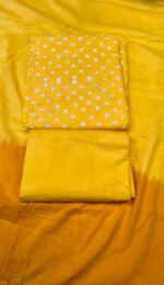 Premium Bandhani Cotton Unstitched Suit Set with Cotton Dupatta & Plain Cotton Bottom | Traditional Ethnic Wear for Daily & Festive Use - Image 2
