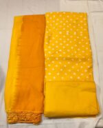 Premium Bandhani Cotton Unstitched Suit Set with Cotton Dupatta & Plain Cotton Bottom | Traditional Ethnic Wear for Daily & Festive Use - Image 4