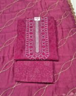 Premium Malkha Silk Unstitched Suit Set with Organza Dupatta and Cotton Bottom Elegant Ethnic Wear for Festive and Party Use - Image 2