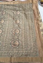 Premium Tassar Cotton Madhubani Printed Saree with Traditional Art Motifs and Elegant Border Handcrafted Ethnic Wear - Image 2