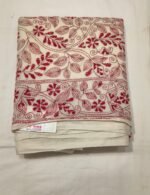 Pure Cotton Kantha Work Saree with Traditional Hand Embroidery, Contrast Border and Lightweight Ethnic Elegance - Image 4