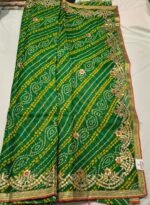 Premium Cotton Kota Gota Patti Saree with Traditional Bandhani Print, Elegant Gota Border and Festive Ethnic Appeal - Image 3