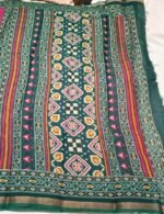 Premium Maslin Cotton Printed Saree with Traditional Ikat Pattern Border, Soft Lightweight Fabric and Elegant Ethnic Appeal - Image 3