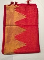 Premium Opara Silk Temple Border Saree with Rich Zari Weave, Traditional South Indian Design and Tassel Pallu - Image 2