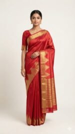 Opara Silk Temple Border Saree