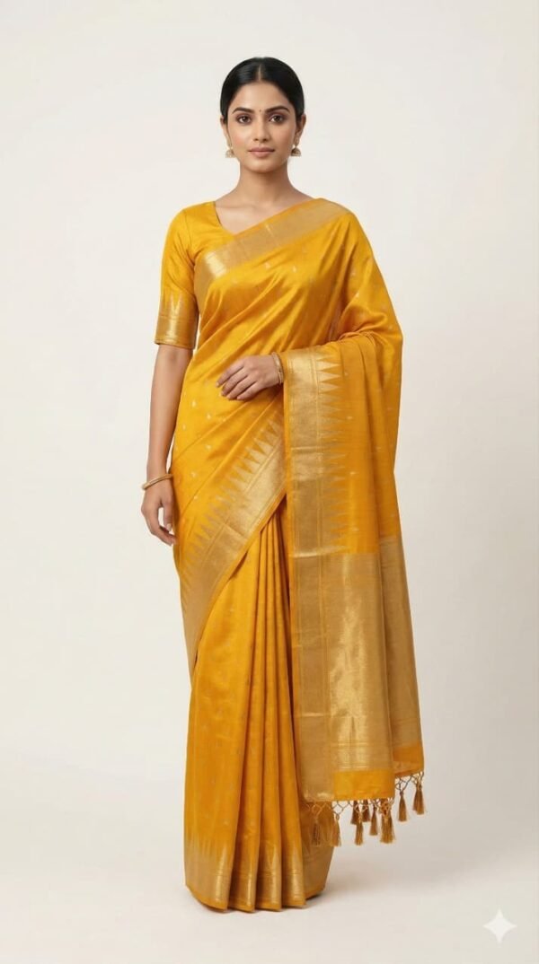 Opara Silk Temple Border Saree