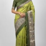 Tassar Cotton Madhubani Printed Saree