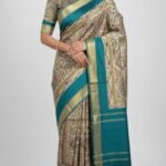 Tassar Cotton Madhubani Printed Saree