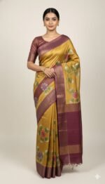 Tassar Silk Printed Saree