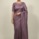 Tassar Silk Mirror Work Saree