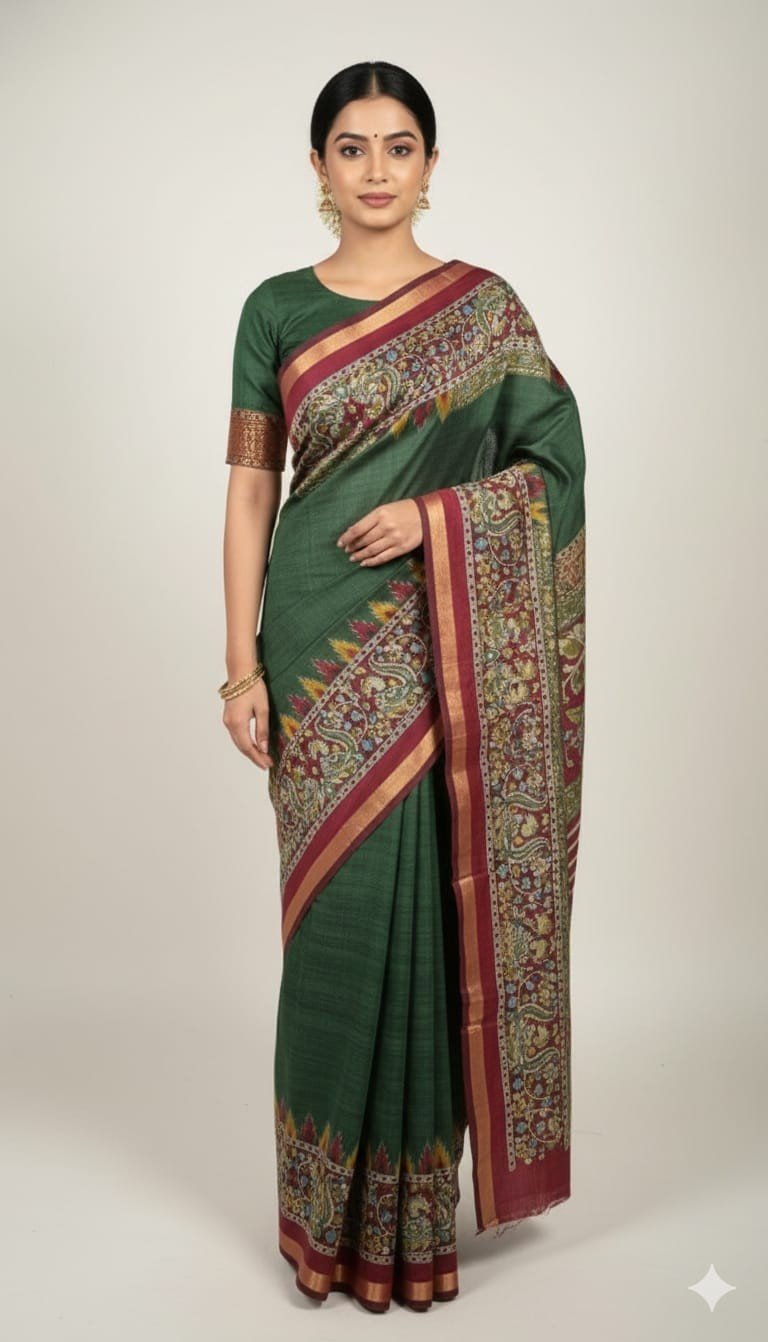 Maslin Cotton Printed Saree