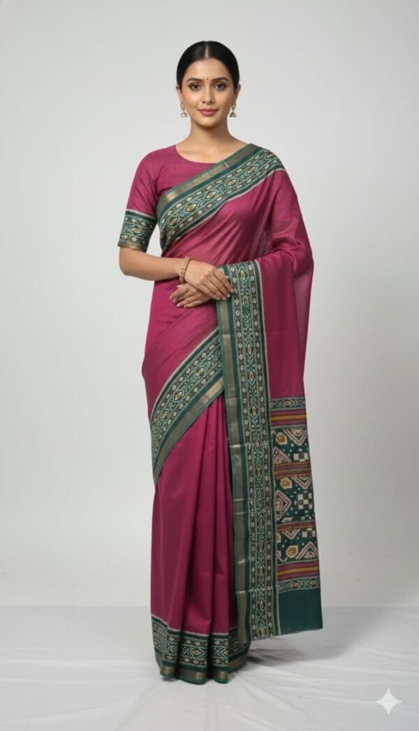Maslin Cotton Printed Saree