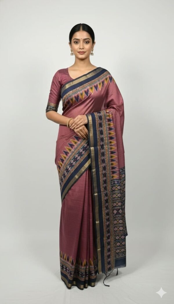 Maslin Cotton Printed Saree