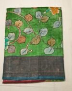 Premium Tassar Silk Sindhi Work Saree with Handcrafted Motifs, Rich Zari Border and Elegant Traditional Pallu - Image 2