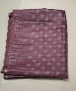 Premium Tassar Silk Mirror Work Saree with Subtle Motif Design, Elegant Border and Handcrafted Detailing Traditional Ethnic Wear - Image 2