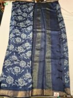 Premium Tassar Silk Printed Saree with Floral Design, Soft Texture and Elegant Border Lightweight Ethnic Wear - Image 3