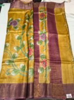 Premium Tassar Silk Printed Saree with Floral Design, Soft Texture and Elegant Border Lightweight Ethnic Wear - Image 2