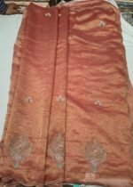 Premium Crush Tissue Silk Work Saree with Elegant Embellishments, Shimmer Finish and Decorative Border for Festive Wear - Image 2