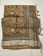 Premium Linen Cotton Printed Saree with Traditional Motifs, Rich Border and Elegant Pallu Lightweight Ethnic Wear - Image 3