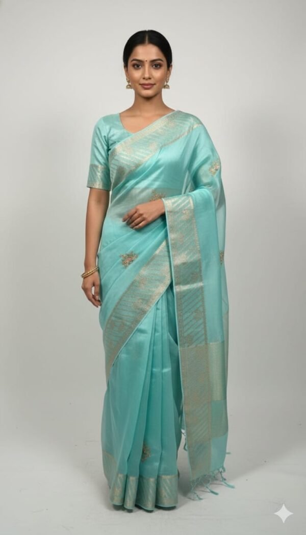 Tissue Silk Work Saree