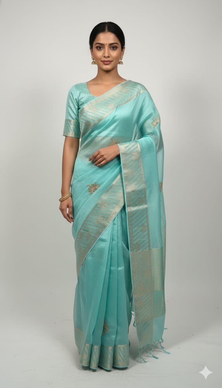 Tissue Silk Work Saree