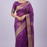 Premium Kashmiri Silk Saree with Traditional Multicolor Floral Motifs, Decorative Border and Tassel Pallu Elegant Ethnic Wear