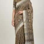 Premium Linen Cotton Printed Saree with Traditional Motifs, Rich Border and Elegant Pallu Lightweight Ethnic Wear