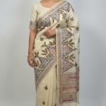 Mul Cotton Phulkari Work Saree