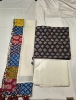 Pure Cotton Suit Set with Pure Cotton Patch Work Dupatta and Cotton Bottom Elegant Ethnic Wear - Image 3