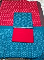 Pure Cotton Ikat Print Suit Set with Matching Dupatta and Cotton Bottom Traditional Ethnic Wear - Image 3