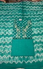 Pure Cotton Bandhej Printed Suit Set with Shibori Dupatta and Cotton Bottom Elegant Ethnic Wear - Image 2