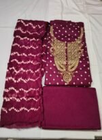 Pure Cotton Bandhej Printed Suit Set with Shibori Dupatta and Cotton Bottom Elegant Ethnic Wear - Image 2