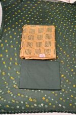 Pure Cotton Suit Set with Chiffon Bandhej Printed Dupatta and Cotton Bottom Elegant Ethnic Wear - Image 2