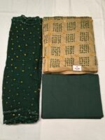 Pure Cotton Suit Set with Chiffon Bandhej Printed Dupatta and Cotton Bottom Elegant Ethnic Wear - Image 3