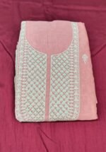 Chanderi Cotton Chikankari Work Suit Set with Organza Dupatta and Tapeta Bottom Elegant Festive Ethnic Wear - Image 4