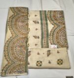 Handloom Cotton Madhubani Printed Suit Set with Dupatta and Cotton Bottom Traditional Ethnic Wear - Image 3
