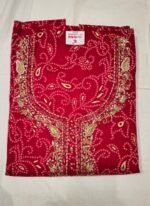 Pure Cotton Bandhej Print Suit with Gota Patti Work, Chiffon Dupatta and Comfortable Cotton Bottom Elegant Ethnic Wear - Image 4