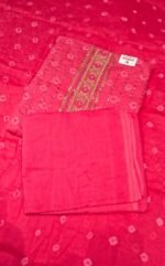 Pure Cotton All Over Mirror Work Suit Set with Bandhej Cotton Dupatta and Solid Cotton Bottom Elegant Ethnic Wear - Image 2