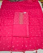 Pure Cotton All Over Mirror Work Suit Set with Bandhej Cotton Dupatta and Solid Cotton Bottom Elegant Ethnic Wear - Image 3