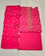 Pure Cotton All Over Mirror Work Suit Set with Bandhej Cotton Dupatta and Solid Cotton Bottom Elegant Ethnic Wear - Image 4