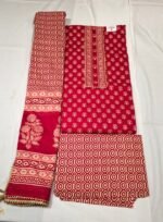 Pure Cotton All Over Printed Suit Set with Cotton Dupatta and Matching Cotton Bottom Comfortable Ethnic Wear - Image 4