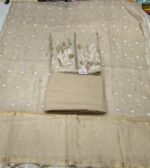 Premium Jamdani Cotton Dhaga Work Suit Set with Hand Embroidered Kurta, Elegant Dupatta and Solid Tapeta Bottom Ethnic Wear - Image 4