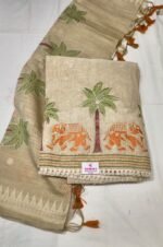 Premium Jamdani Cotton Dhaga Work Suit Set with Hand Embroidered Kurta, Elegant Dupatta and Solid Tapeta Bottom Ethnic Wear - Image 4