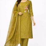 Maslin Silk Moti Work Suit
