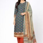 Cotton Kota Printed Suit Set with Matching Dupatta and Pure Cotton Bottom Elegant Summer Ethnic Wear