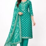 Pure Cotton Bandhej Printed Suit Set with Shibori Dupatta and Cotton Bottom Elegant Ethnic Wear