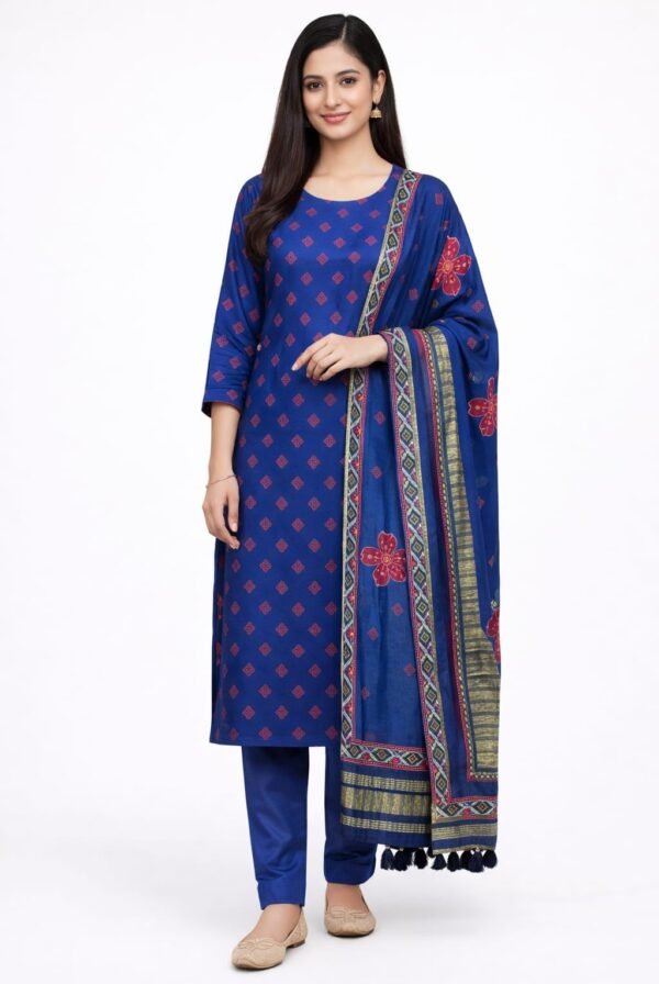 Modal Silk Printed Suit