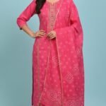 Pure Cotton All Over Mirror Work Suit