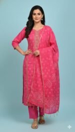 Pure Cotton All Over Mirror Work Suit